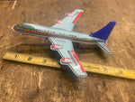 Vtg Friction airplane Marusyo Tin toy Lot Japan 1960's Boeing 727 AA american ai