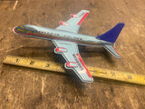 Vtg Friction airplane Marusyo Tin toy Lot Japan 1960's Boeing 727 AA american ai