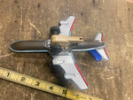 Vtg Friction airplane Marusyo Tin toy Lot Japan 1960's Boeing 727 AA american ai