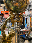 Antique Atlas Brass 33" Swinger Pendulum Greek Unique Clock Sculptur 1920's RARE