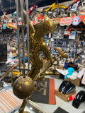 Antique Atlas Brass 33" Swinger Pendulum Greek Unique Clock Sculptur 1920's RARE