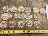 Wooden Nickle Collection Lot Vecturist cinci Montreal Shenang Election Coin Club