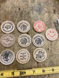 Wooden Nickle Collection Lot Vecturist cinci Montreal Shenang Election Coin Club