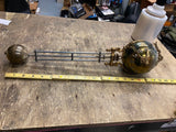 Antique Atlas Brass 33" Swinger Pendulum Greek Unique Clock Sculptur 1920's RARE