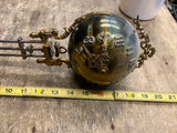 Antique Atlas Brass 33" Swinger Pendulum Greek Unique Clock Sculptur 1920's RARE