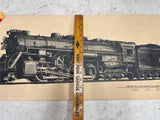 vtg 1969 Alvin F. Staufer Berkshire Type Freight Locomotive class s-2 poster
