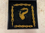 vtg Diamonds International gold tone necklace and bracelet combo