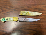 VTG Fixed Blade Howling Wolves Double Design Sheathed Knife 12"