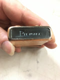 PII KOREA LIGHTER 3D Skull w Bandana Motorcycle & Girl Posing RARE copper look!!