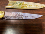 VTG Fixed Blade Howling Wolves Double Design Sheathed Knife 12"
