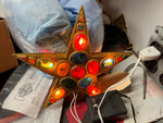 vtg 1960s 120v Electrified Tree Top Star Tested and working Xmas Decoration