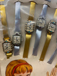 Vtg Toy Watch Display Girls 1960's Lot Candy Store 5&10 Collectible Set Carnival