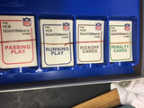 Vintage The VCR VHS Quarterback Board Game Complete 1986 NFL Football teams box.