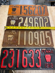 Antique 1916 License plate Pa Penn Vintage Car Truck Hot Rod Nice Shape Collecti