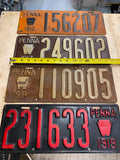 Antique 1917 License plate Pa Penn Vintage Car Truck Hot Rod Nice Shape Collecti