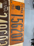 Antique 1916 License plate Pa Penn Vintage Car Truck Hot Rod Nice Shape Collecti