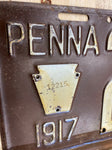 Antique 1917 License plate Pa Penn Vintage Car Truck Hot Rod Nice Shape Collecti