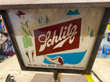 Vtg Schlitz Light Lamp Advertising beer that made milwaukee famous Glass 1960's