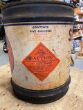 Vtg Super Pyro 5 gallon Oil Can Antifreeze 1930's 25Cent Auto Truck Great Graphi