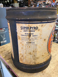 Vtg Super Pyro 5 gallon Oil Can Antifreeze 1930's 25Cent Auto Truck Great Graphi
