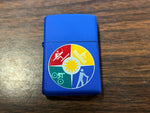 VTG 2000 Unfired Broken Seal Circle Of Sports Blue Matte Zippo Lighter