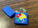 VTG 2000 Unfired Broken Seal Circle Of Sports Blue Matte Zippo Lighter