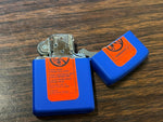 VTG 2000 Unfired Broken Seal Circle Of Sports Blue Matte Zippo Lighter