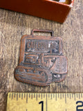 Vtg Caterpillar Bulldozer heavy Equipment Construcktin Key Fob Chain Collector!