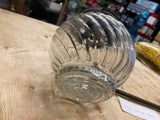 Vtg Antique Gas Light Glass Shade Sconse Brass Floral 1900's Wall mount Lamp