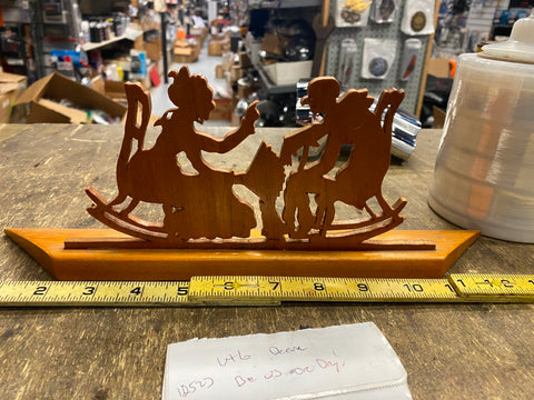 Grandma Yelling at grandpa vintage wood cutout funny handmade Holiday Gift