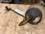 Vtg Antique Gas Light Glass Shade Sconse Brass Floral 1900's Wall mount Lamp
