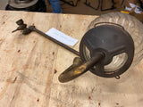 Vtg Antique Gas Light Glass Shade Sconse Brass Floral 1900's Wall mount Lamp