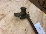 Vtg Antique Gas Light Glass Shade Sconse Brass Floral 1900's Wall mount Lamp