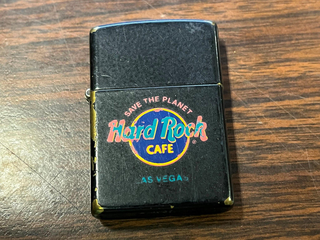 VTG 1973 Black Matte Hard Rock Café Las Vegas Zippo Lighter