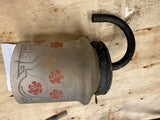 Vtg Antique Gas Light Glass Shade Sconse Brass Switch cha 1900's Wall mount Lamp