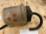 Vtg Antique Gas Light Glass Shade Sconse Brass Switch cha 1900's Wall mount Lamp