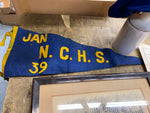 1932 Diploma High School Banner Cap Hat New Castle Pa Varsity Football Antique