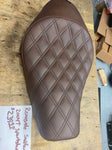 Renegade Solo Seat Lattice Stitched Brown Sportster Harley 2004^ 883 1200