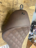 Renegade Solo Seat Lattice Stitched Brown Sportster Harley 2004^ 883 1200