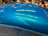 NOS 1995 Aqua Pearl Blue Front Fender Heritage softail Factory Paint FLSTC New!