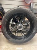 Front Wheel Harley Manhatten Black Metzeler Tir 150-18 Bagger FLH softail 3.5x18