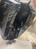 Vivid Black Harley Flhx Street Road Glide Bagger Gas tank FLH 6 GA 2008^ Emblems