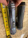 Pair Winchester Repeating Vtg Flashlights Collectible chrome Black 1950's