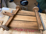 Vtg Pepsi Cola Soda Pop Crate Box Wagon Art Display Advertising Wood Pull Toy