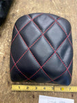 Red Diamond Stitch Sissybar Backrest Pad Harley Sportster Dyna FXR Motorcycle