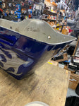 Right Flame Blue Saddlebag CVO Custom Harley Touring FLH Bagger Road King Glide