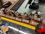 Vtg Panhead Motor Engine Pewter Stand Display Harley Davidson Chopper Miniature!