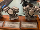 Vintage Flathead UL Motor Engine Pewter Stand Display Harley Davidson Miniature!