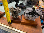 Vtg Panhead Motor Engine Pewter Stand Display Harley Davidson Chopper Miniature!