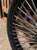 3.5 x 26" Fat Spoke Big Wheel Bagger Softail Chopper W tire Harley Custom Black